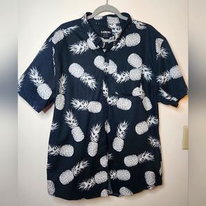 Men's CARBON short sleeve button down. XXL